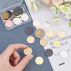 30 шт. 6-цветный вакуумный PVD-покрытие из нержавеющей стали 304 подвески STAS-UN0022-20