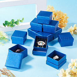 Cajas de regalo para guardar anillos y joyas de papel con textura de concha&nbsp;CON-TAC0014-15B