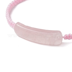 Регулируемые трубчатые плетеные браслеты из натуральных драгоценных камней для женщин BJEW-JB11006-05