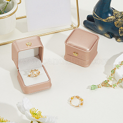 2 шт. подарочные коробки для колец из искусственной кожи&nbsp;LBOX-CL0004-04