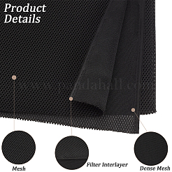 Tissu de grille de haut-parleur en fibre&nbsp;AJEW-GF0014-02B