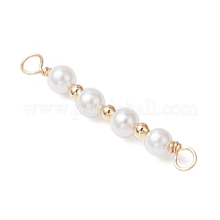 Круглые подвески-соединители из жемчужин и ракушек PALLOY-JF03704