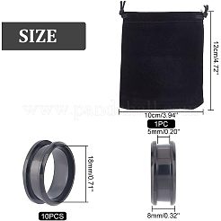 10 шт. рифленые кольца из нержавеющей стали STAS-UN0039-22D