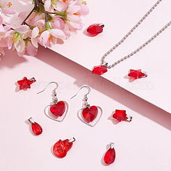 70шт 7 стиля прозрачные стеклянные подвески&nbsp;PALLOY-PH01663