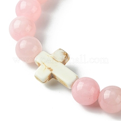 8 mm runde gefärbte Stretch-Armbänder aus natürlicher malaysischer Jade&nbsp;BJEW-JB10576