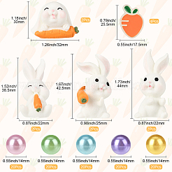 8 шт. 4 стиля украшения для демонстрации кроликов из смолы&nbsp;DJEW-SP0001-11