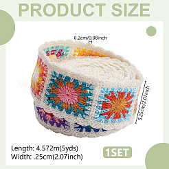 5 ярд полиэфирные ленты с вышивкой в этническом стиле&nbsp;OCOR-PH0007-45