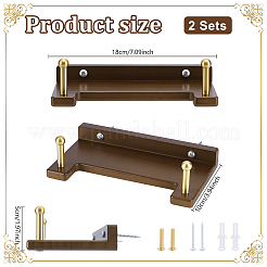 2 espositore da parete in legno per piatti&nbsp;ODIS-TN0001-01