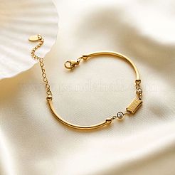 Bracciali a maglie in acciaio inossidabile 304 con strass incastonati&nbsp;WG2A3A5-01