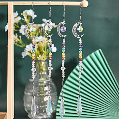 Подвесные украшения из сплава луны HJEW-CA0001-42