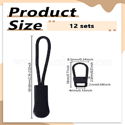 24 Stück 2 Stile Ersatz-Reißverschlussschieber aus Eisen und Reißverschlussschieber-Set aus Kunststoff&nbsp;FIND-LP0003-78