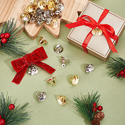 40 шт. 2-х цветные железные подвески-колокольчики IFIN-WR0001-24