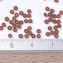 MIYUKIラウンドロカイユビーズ  日本製シードビーズ  （rr134f）マット透明ダークトパーズ  11/0  2x1.3mm  穴：0.8mm  約1100PCS /ボトル  10 G /ボトル&nbsp;SEED-JP0008-RR0134F