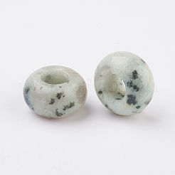 Натуральный кунжут яшма / киви яшма европейский бисер&nbsp;LS-X-G-G740-14x8mm-06