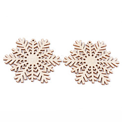 Неокрашенные натуральные деревянные большие подвески WOOD-R271-03