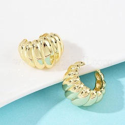 C-образные латунные серьги-манжеты&nbsp;EJEW-Z111-01G