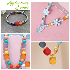 48шт 24 стиля окрашенные распылением бусины из натурального дерева WOOD-CA0001-73