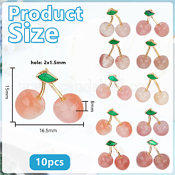 10 шт. подвески из натурального агата в виде фруктов G-OC0005-93