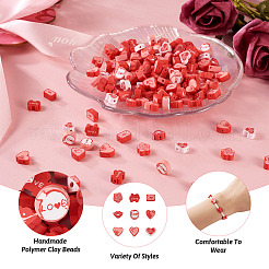 Valentinstag Thema handgefertigte Fimo-Perlen&nbsp;FIND-CW0001-25