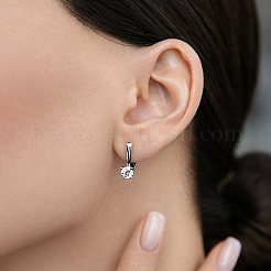 925 квадратные серьги-кольца из стерлингового серебра TK0296