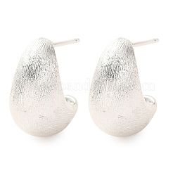 Латунные серьги-гвоздики в виде капель&nbsp;EJEW-A143-13S