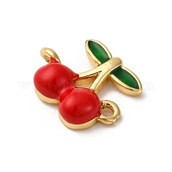 Латунные красные эмалевые соединители-шармы KK-I276-13G-01