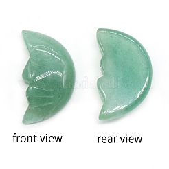 Cara tallada luna creciente natural jade amarillo exhibir decoraciones&nbsp;MATO-PW0001-015E