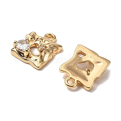 Латунные микропаве прозрачные кубические циркониевые подвески KK-A259-29G