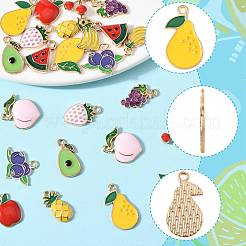 24шт 12 стиля подвески из сплава с эмалью&nbsp;ENAM-FS0003-41