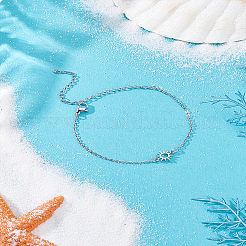 1 шт. браслеты на ногу из нержавеющей стали с цепочкой Sun Link&nbsp;AJEW-LP0007-63P