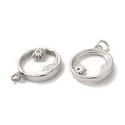 Покрытие стойки латунь микропаве прозрачные кубические циркониевые подвески KK-F863-15P