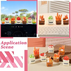 8шт 8 стиля смоляная имитация еды DJEW-CJ0001-08