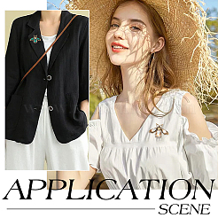 4 шт. 2-х цветная заколка-булавка со стразами в виде пчелы JEWB-WR0001-07