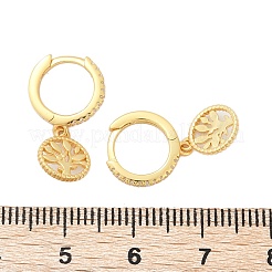 925 boucles d'oreilles créoles en argent sterling avec micro pavé de zircone cubique transparent pour femme&nbsp;EJEW-G427-01G-01