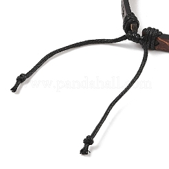 4шт 4 стиля плетеные браслеты из искусственной кожи pu наборы BJEW-P335-01D