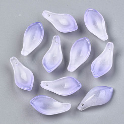 ガラスチャーム  混合スタイル  花びら  ミックスカラー  22~23x11x6mm  穴：1.2mm&nbsp;GLAA-N042-001A