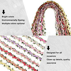 15 ヤードの花ポリエステル刺繍レースリボン  洋服アクセサリーデコレーション  レッド  3/4インチ（20mm）&nbsp;OCOR-WH0070-77F