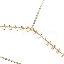 Латунные звездочки кисточки панцирные цепочки кольца на пальцы ног женские браслеты&nbsp;AJEW-AN00663