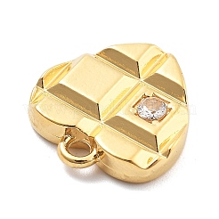 304ステンレススチールラインストーンペンダント  PVD真空メッキ  ハート  18KGP本金メッキ  15x14x3mm  穴：1.8mm&nbsp;STAS-R155-035J-G