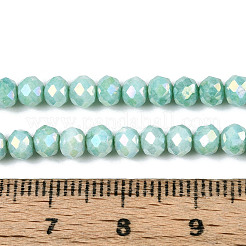 Антикоррозийные гальванические стеклянные бусины рондель EGLA-T021-4mm-17-07