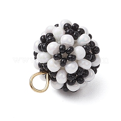 Круглые подвески из стеклянных бусин&nbsp;PALLOY-MZ00525-01