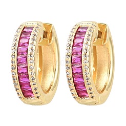 Pendientes de aro de circonio cúbico de micro pave de latón&nbsp;KK-CBA8324-06G-02