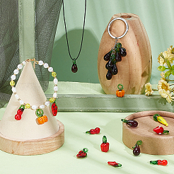 70 шт. 10-х стилевые стеклянные подвески на фруктово-овощную тематику&nbsp;GGLA-PH0001-69