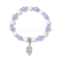 3 шт. 3 стильных браслета из сплава с подвесками в виде листьев&nbsp;BJEW-JB12467