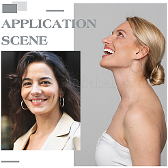 2 цвет комплект из серег-колец из сплава EJEW-WR0001-02