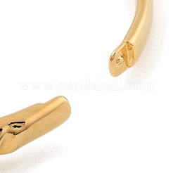 Ионное покрытие (ip) 304 нержавеющая сталь кристалл горный хрусталь браслеты на петлях в форме сердца для женщин BJEW-Z068-02G-01