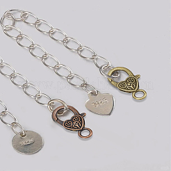 Застежки когтей омара в виде сердца в тибетском стиле&nbsp;FIND-LP0007-55A-01