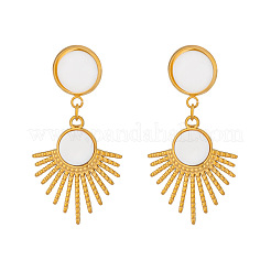 Веерные серьги-гвоздики из нержавеющей стали 304&nbsp;AT4546