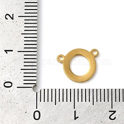 304ステンレススチールチャーム  18KGP本金メッキ  レターチャーム  アルファベットのO  9.5x11x1mm  穴：1mm&nbsp;STAS-Z074-04G-O