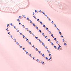 Цепочки из овальных стеклянных бусин&nbsp;AJEW-JB01471